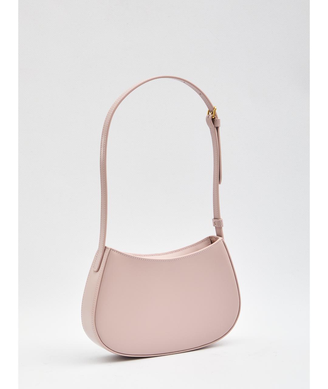 CELINE Розовая кожаная сумка через плечо, фото 2