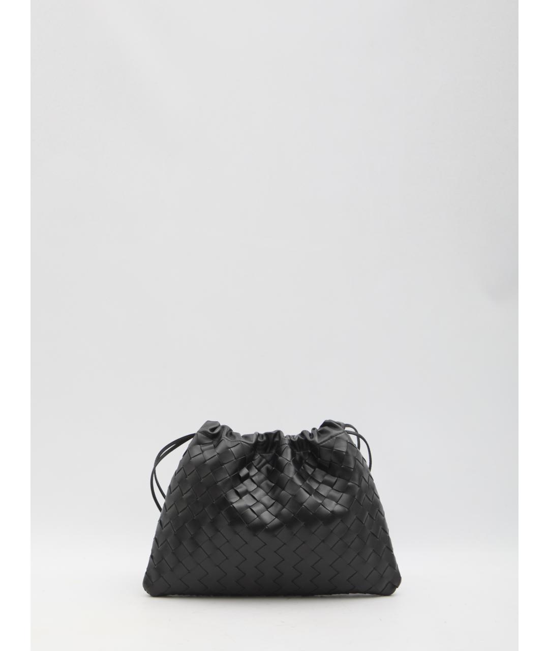 BOTTEGA VENETA Черная кожаная сумка через плечо, фото 6