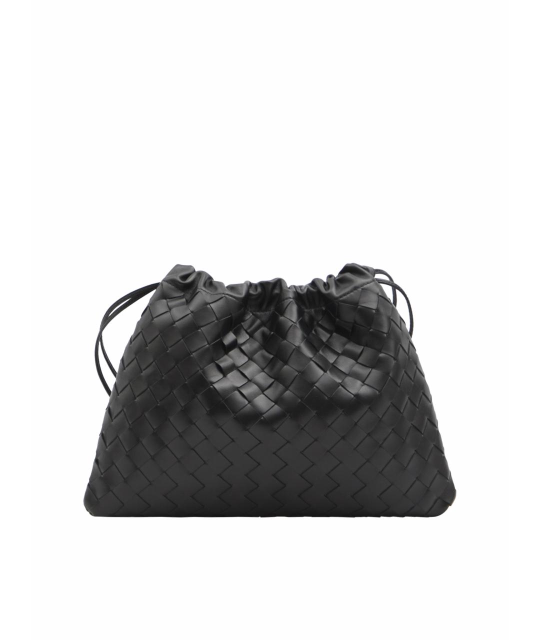 BOTTEGA VENETA Черная кожаная сумка через плечо, фото 1