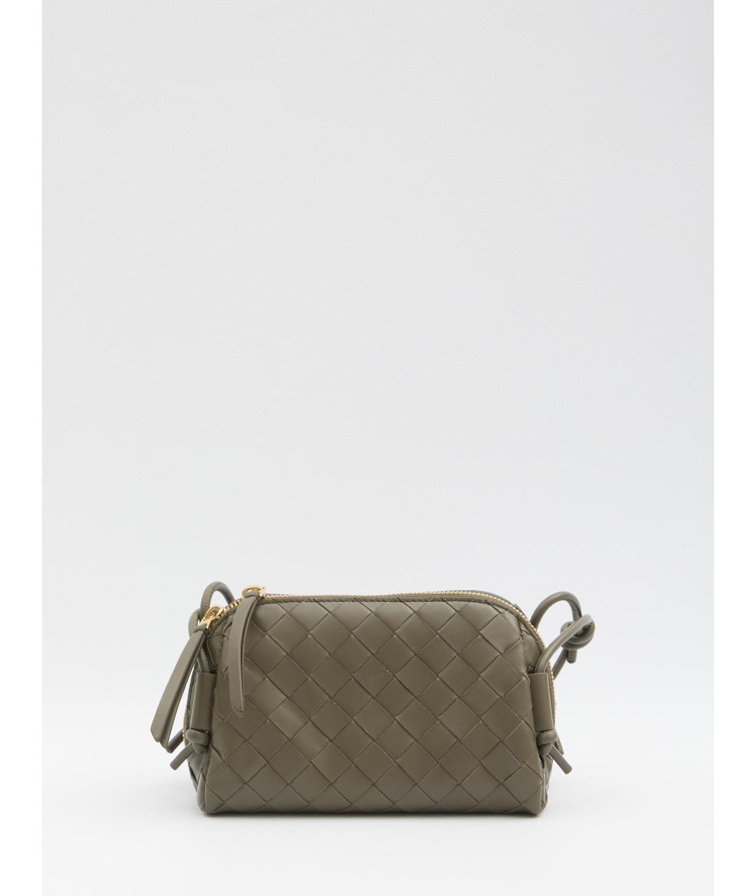 BOTTEGA VENETA Зеленая кожаная сумка через плечо, фото 5