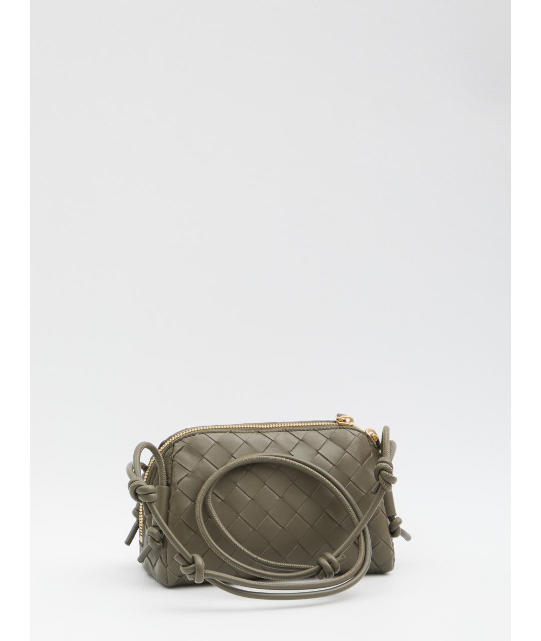 BOTTEGA VENETA Зеленая кожаная сумка через плечо, фото 2