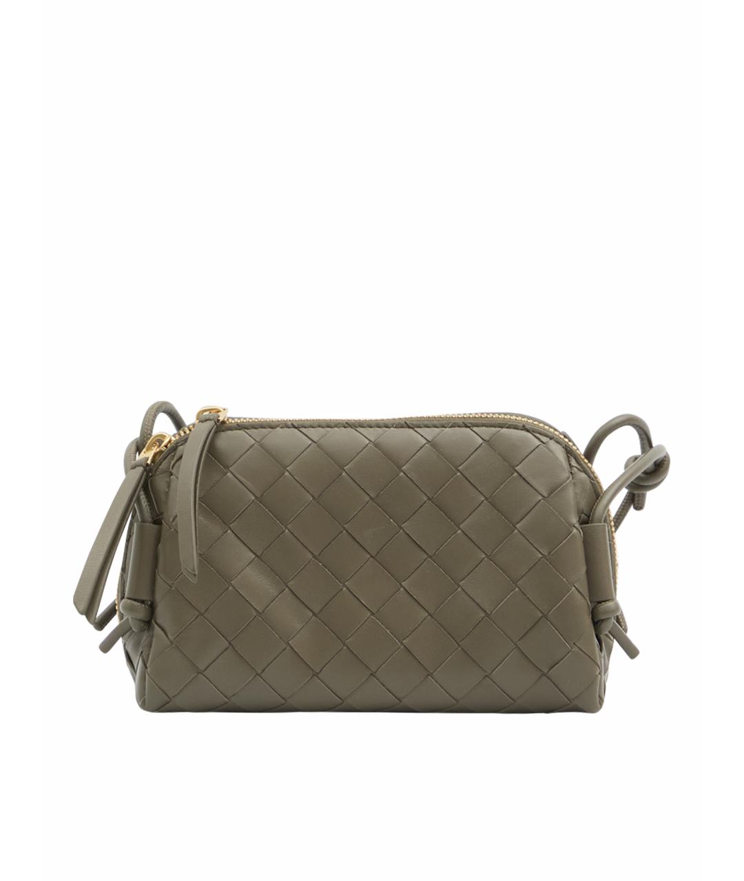 BOTTEGA VENETA Зеленая кожаная сумка через плечо, фото 1
