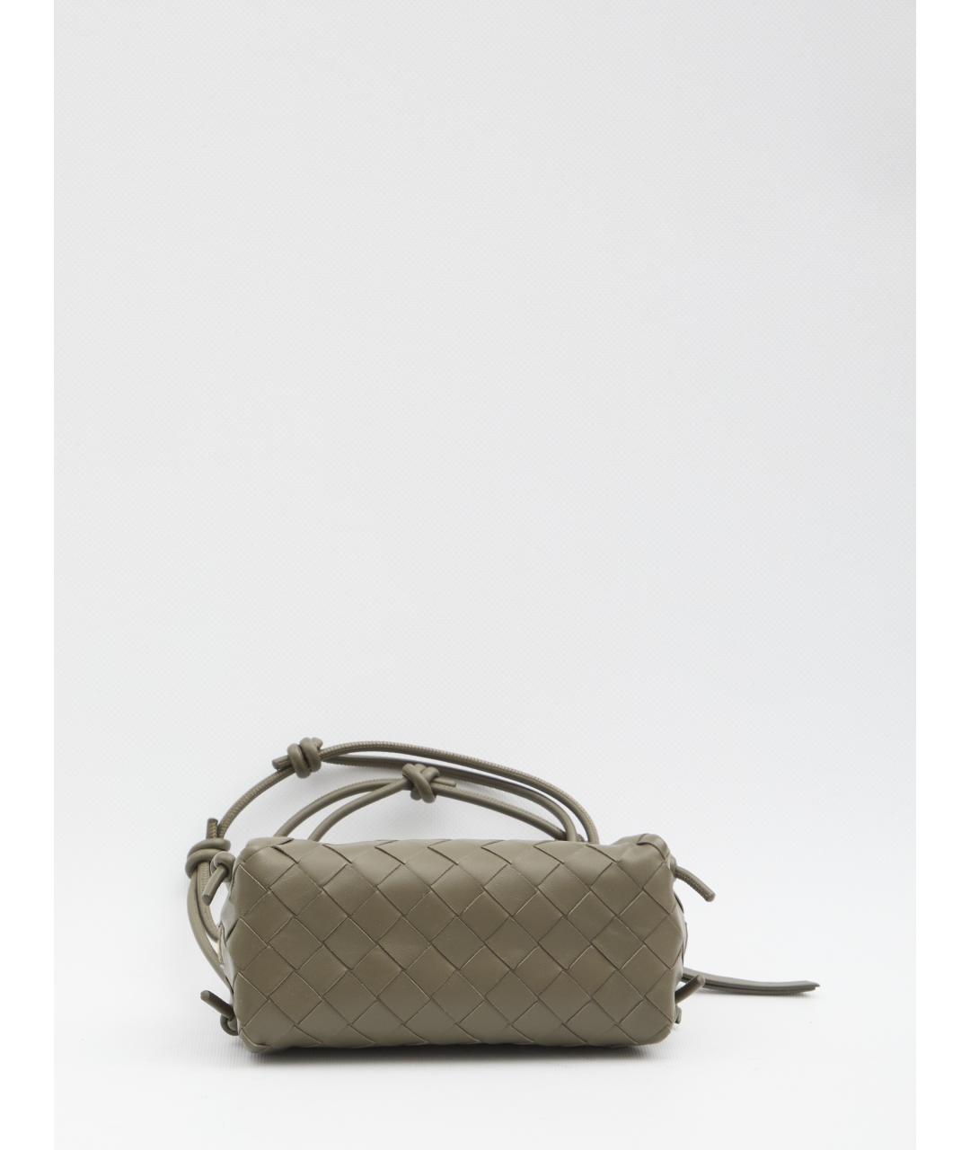 BOTTEGA VENETA Зеленая кожаная сумка через плечо, фото 3