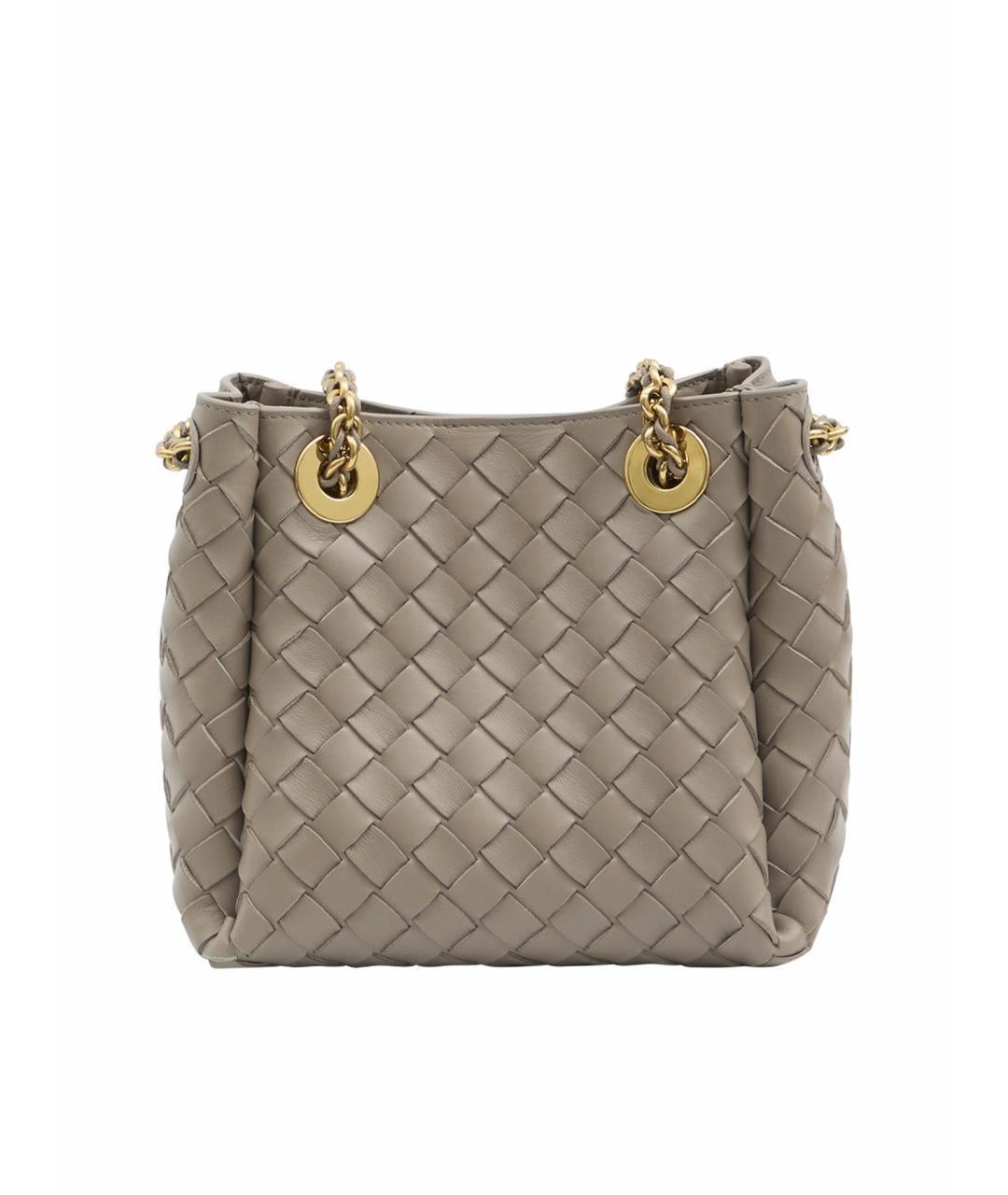 BOTTEGA VENETA Серая кожаная сумка тоут, фото 1
