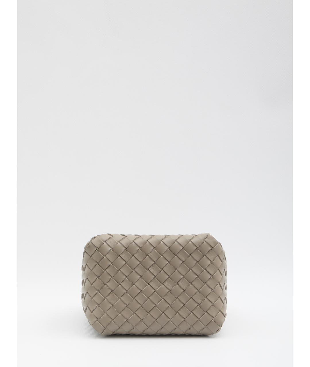 BOTTEGA VENETA Серая кожаная сумка тоут, фото 3