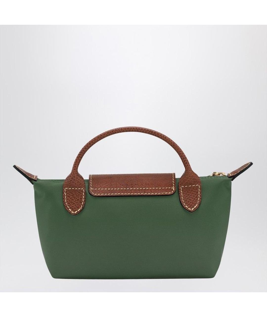 LONGCHAMP Зеленая сумка с короткими ручками, фото 2