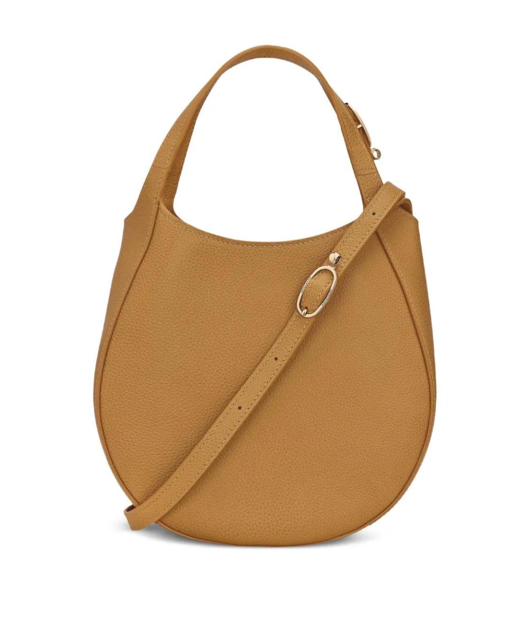 LONGCHAMP Коричневая кожаная сумка через плечо, фото 2