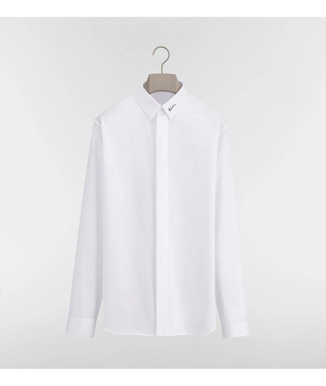 CHRISTIAN DIOR Белая хлопковая классическая рубашка, фото 9