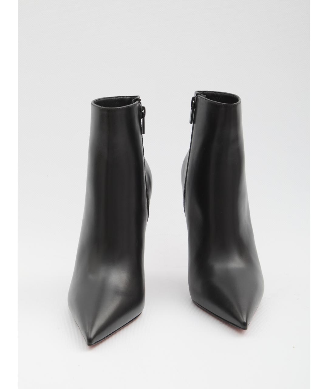 CHRISTIAN LOUBOUTIN Черные кожаные ботильоны, фото 5