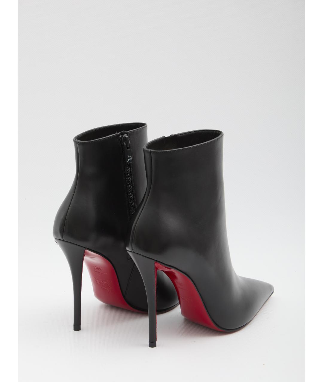 CHRISTIAN LOUBOUTIN Черные кожаные ботильоны, фото 3