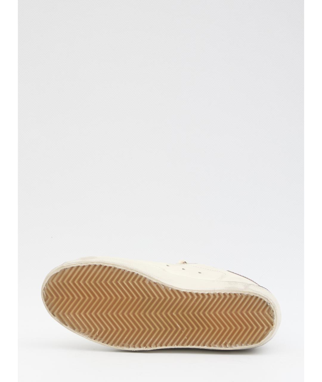 GOLDEN GOOSE DELUXE BRAND Бежевые кожаные кеды, фото 4