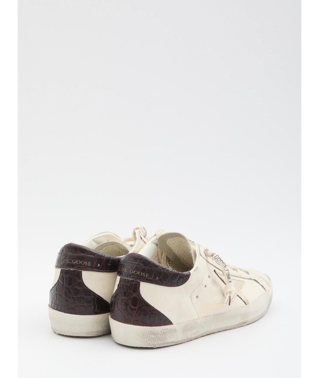 GOLDEN GOOSE DELUXE BRAND Бежевые кожаные кеды, фото 3