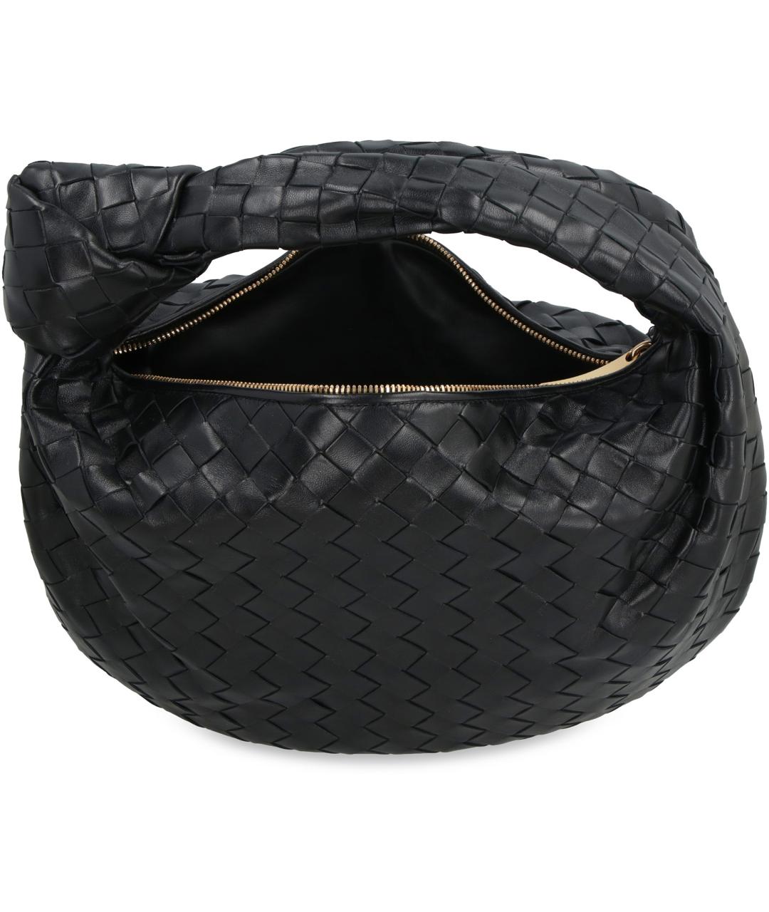 BOTTEGA VENETA Черная кожаная сумка через плечо, фото 5