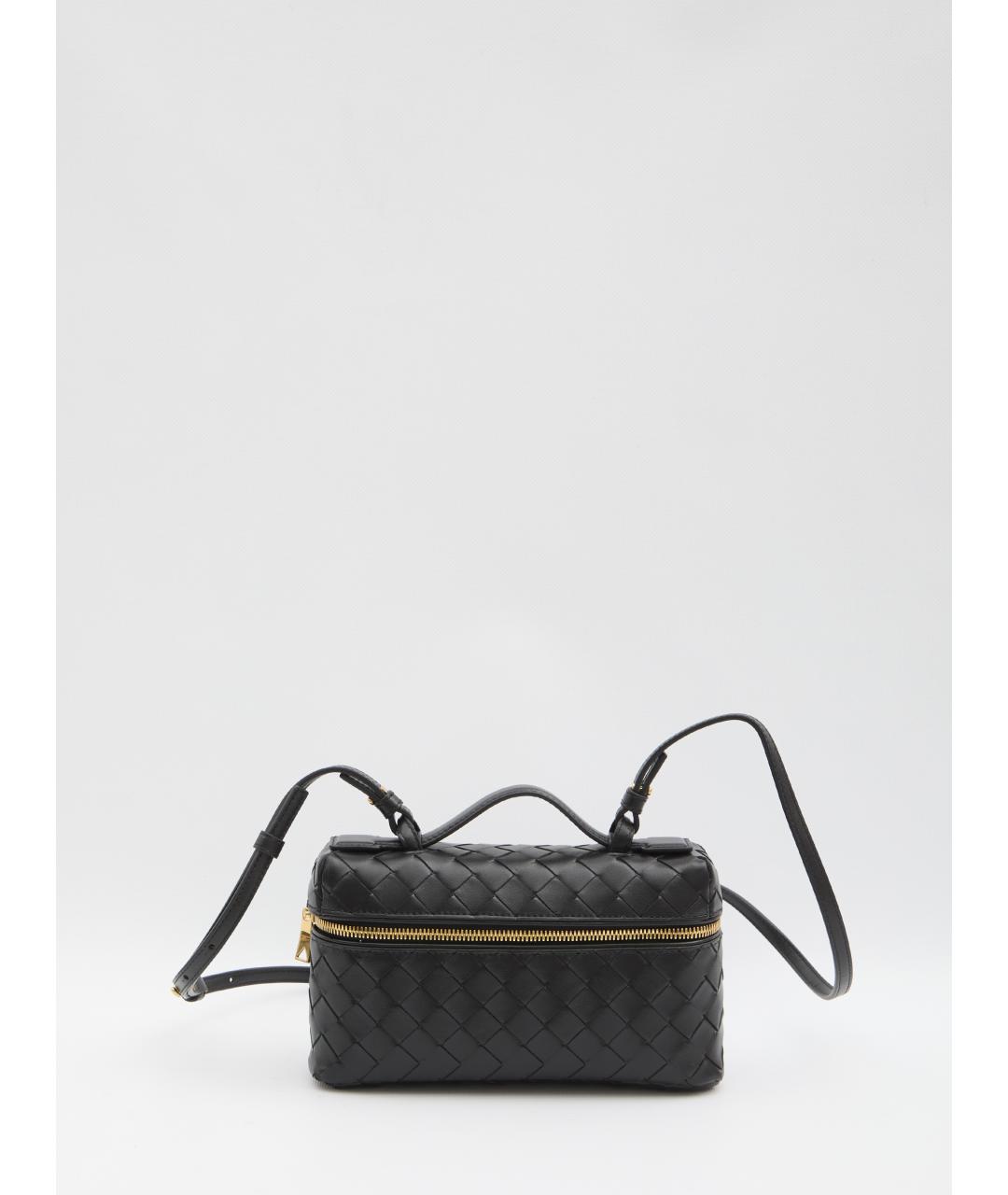 BOTTEGA VENETA Черная кожаная сумка с короткими ручками, фото 2
