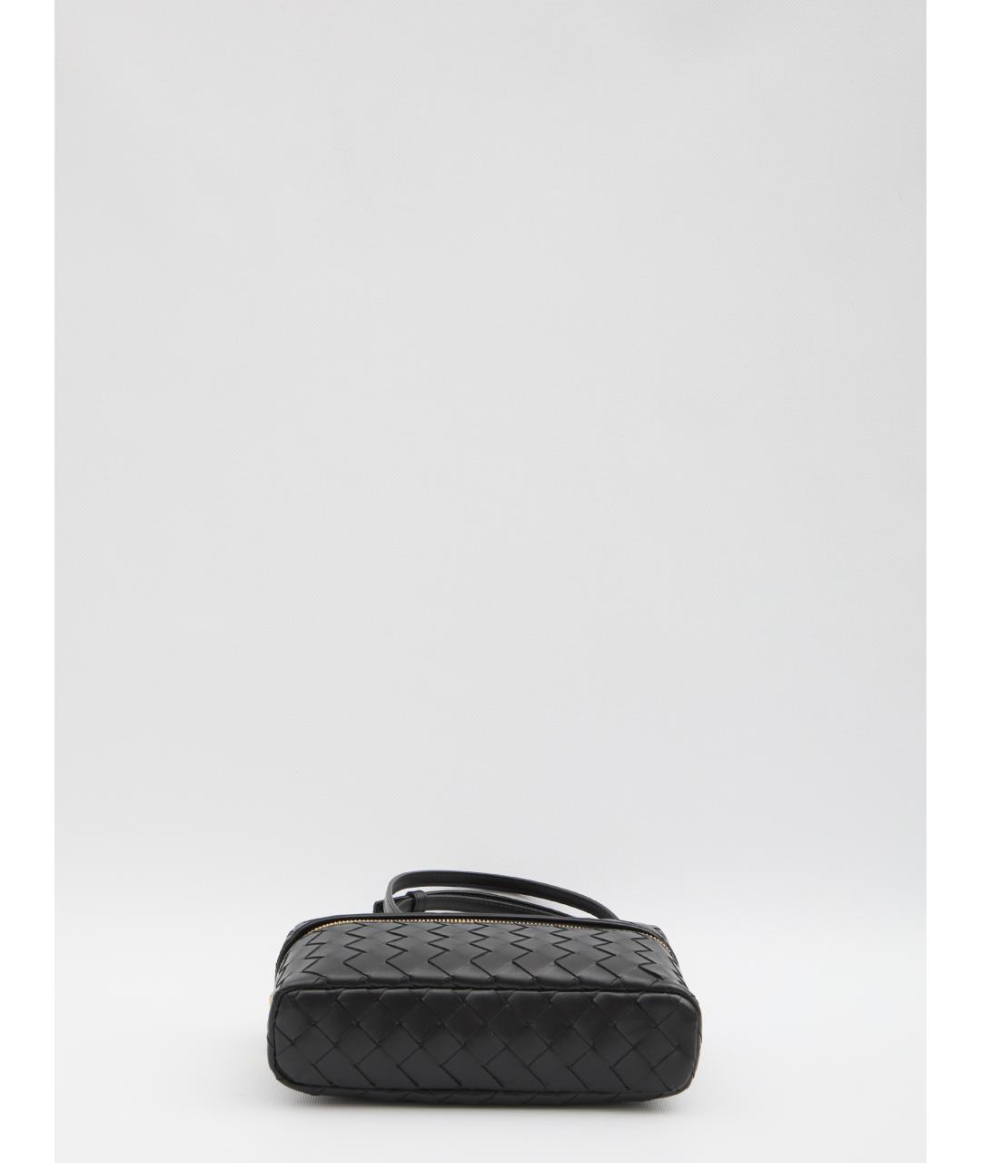 BOTTEGA VENETA Черная кожаная сумка с короткими ручками, фото 4