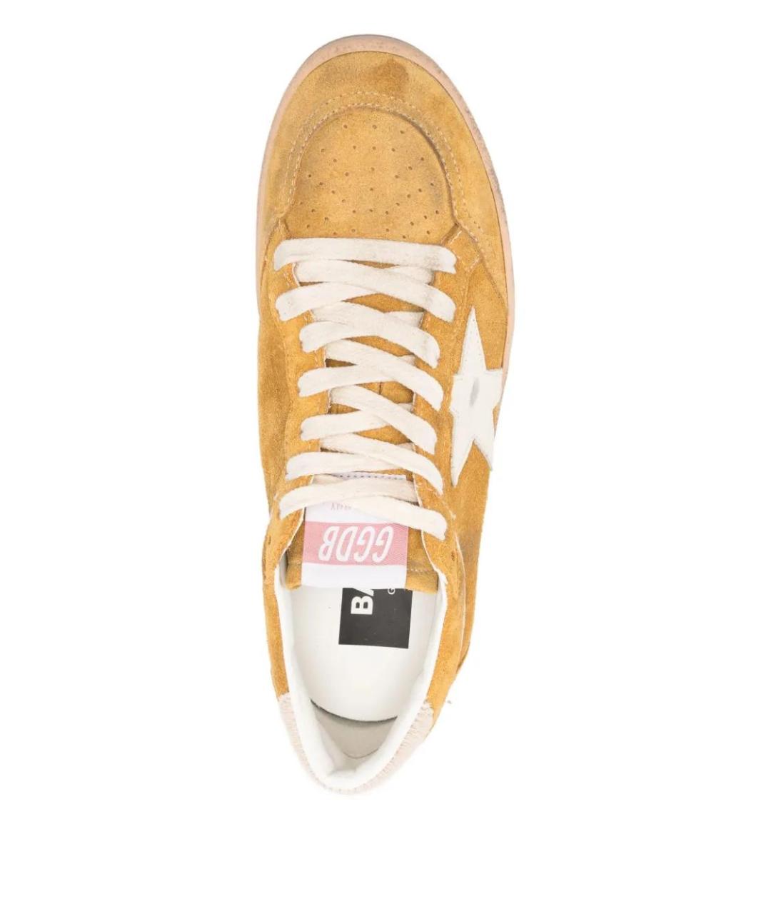GOLDEN GOOSE DELUXE BRAND Горчичные замшевые кеды, фото 4