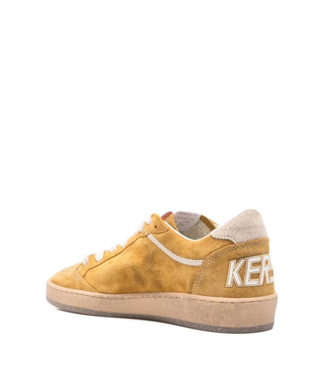 GOLDEN GOOSE DELUXE BRAND Горчичные замшевые кеды, фото 3