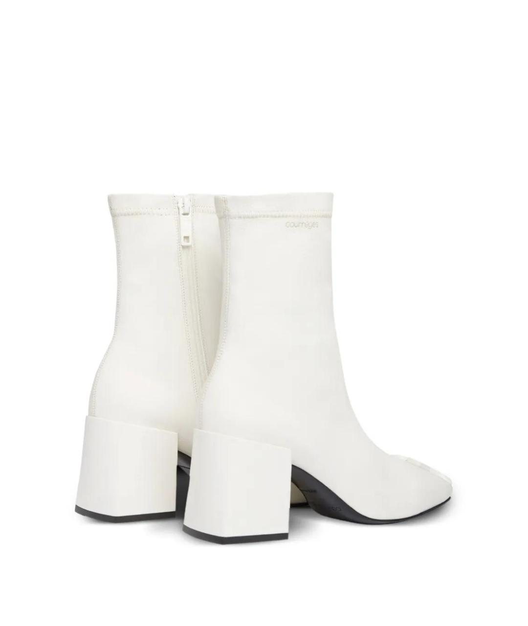 COURREGES Белые кожаные ботильоны, фото 3