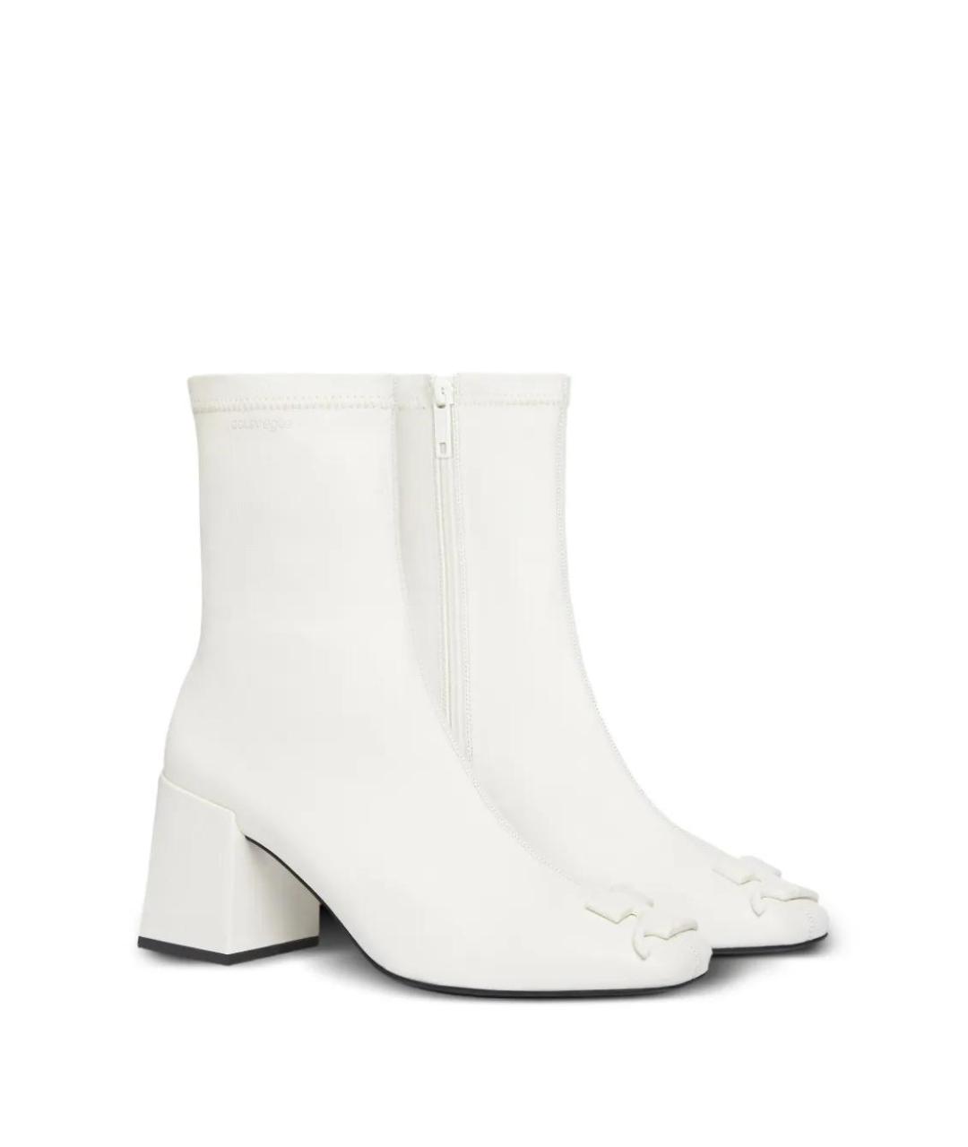 COURREGES Белые кожаные ботильоны, фото 2