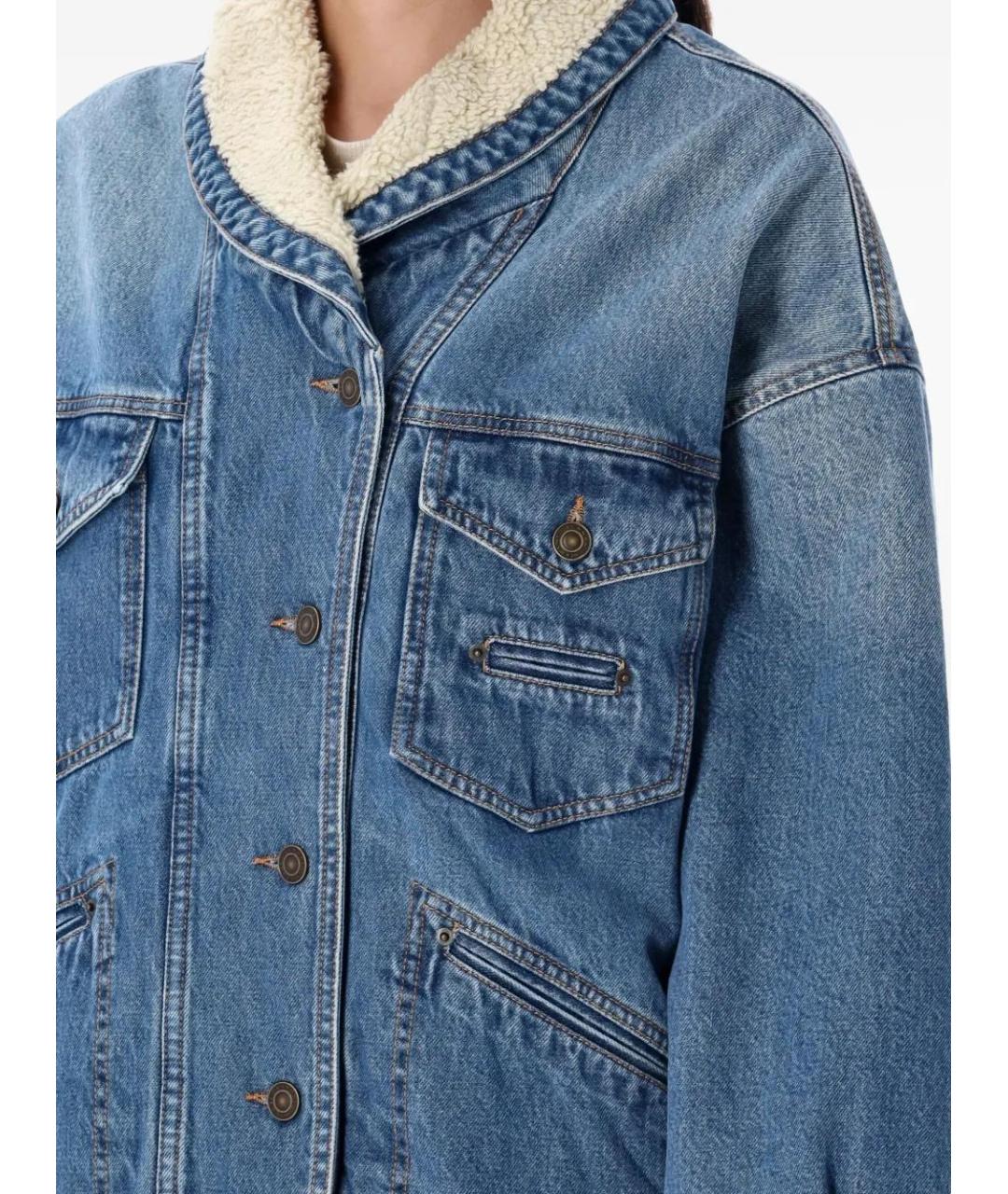 ISABEL MARANT Синяя хлопковая куртка, фото 4