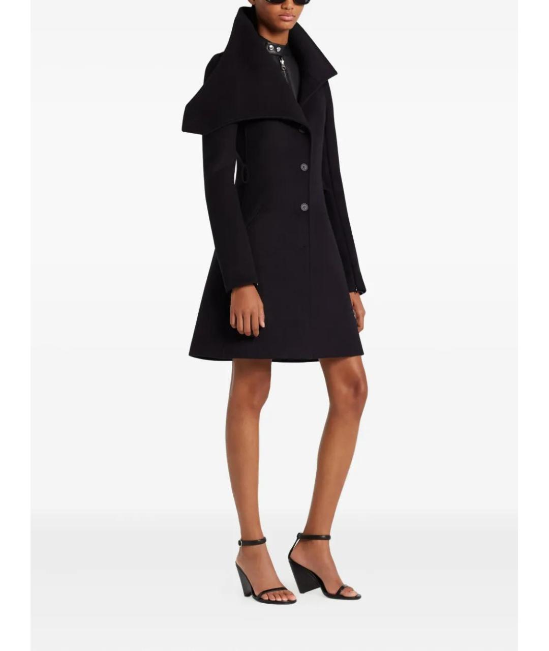 COURREGES Черное шерстяное пальто, фото 3