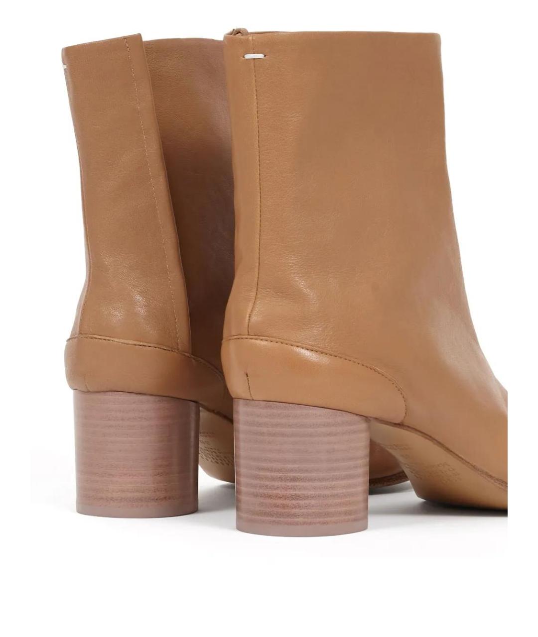 MAISON MARGIELA Бежевые кожаные ботильоны, фото 4