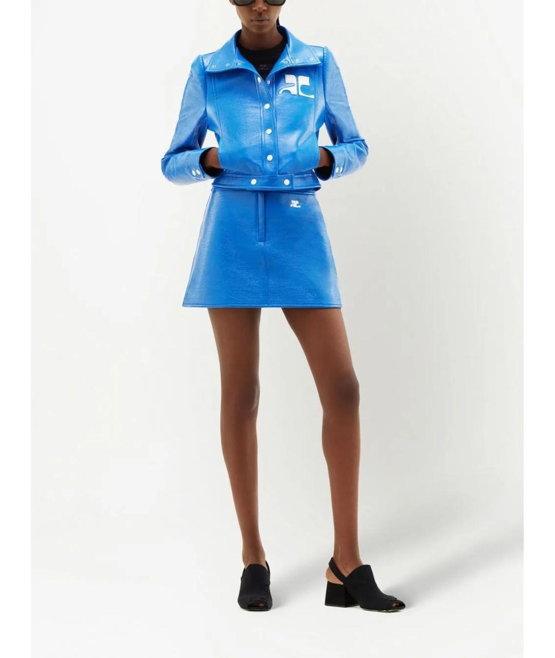 COURREGES Синяя хлопковая куртка, фото 2
