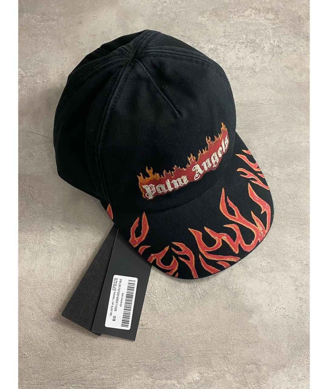 PALM ANGELS Черная хлопковая кепка, фото 3