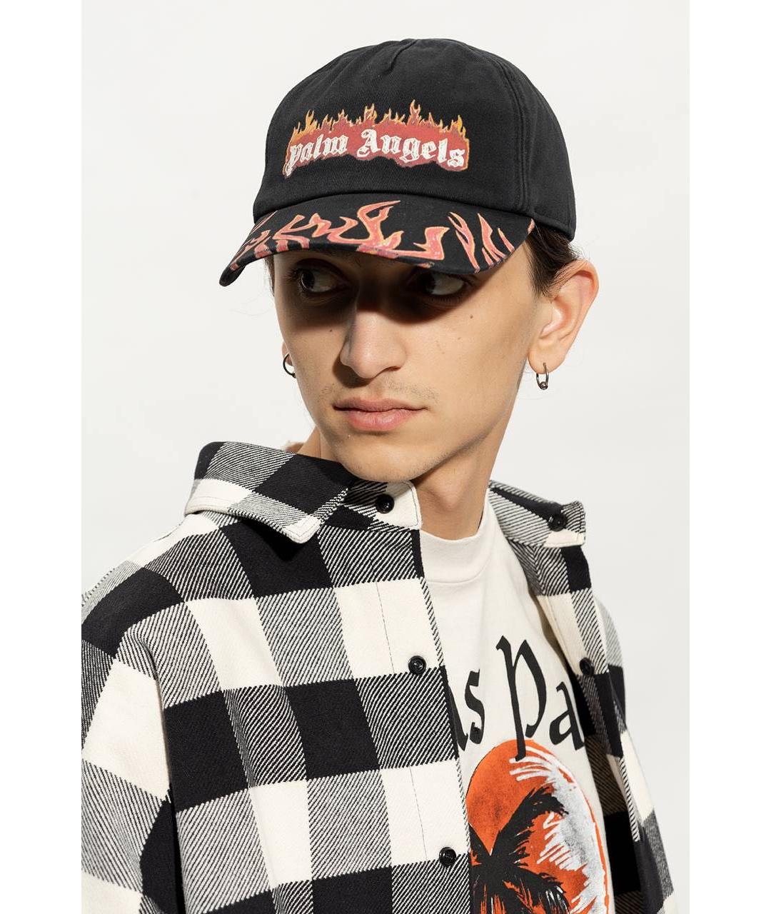 PALM ANGELS Черная хлопковая кепка, фото 8