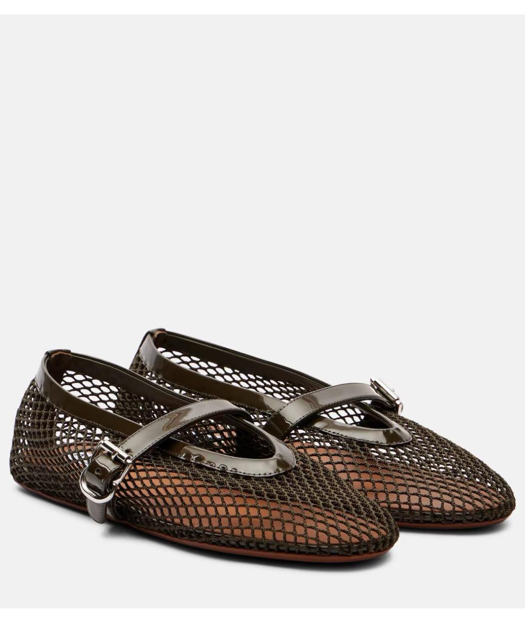 ALAIA Коричневые текстильные балетки, фото 7