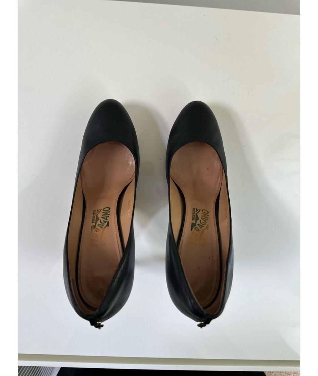 FERRAGAMO Черные кожаные туфли, фото 3