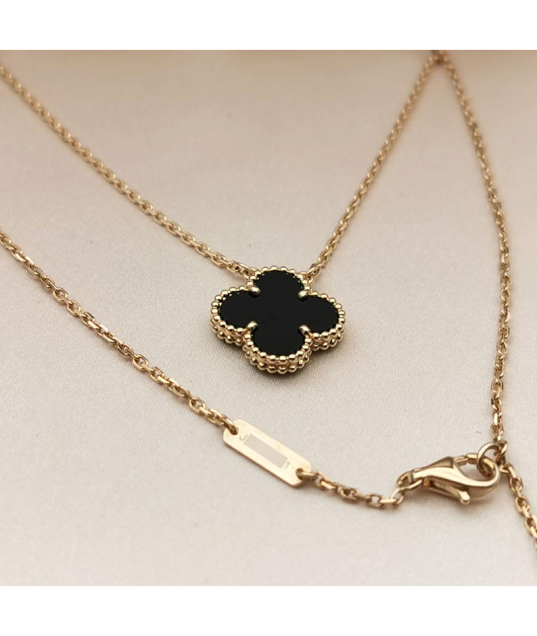 VAN CLEEF & ARPELS Черная подвеска из желтого золота, фото 4
