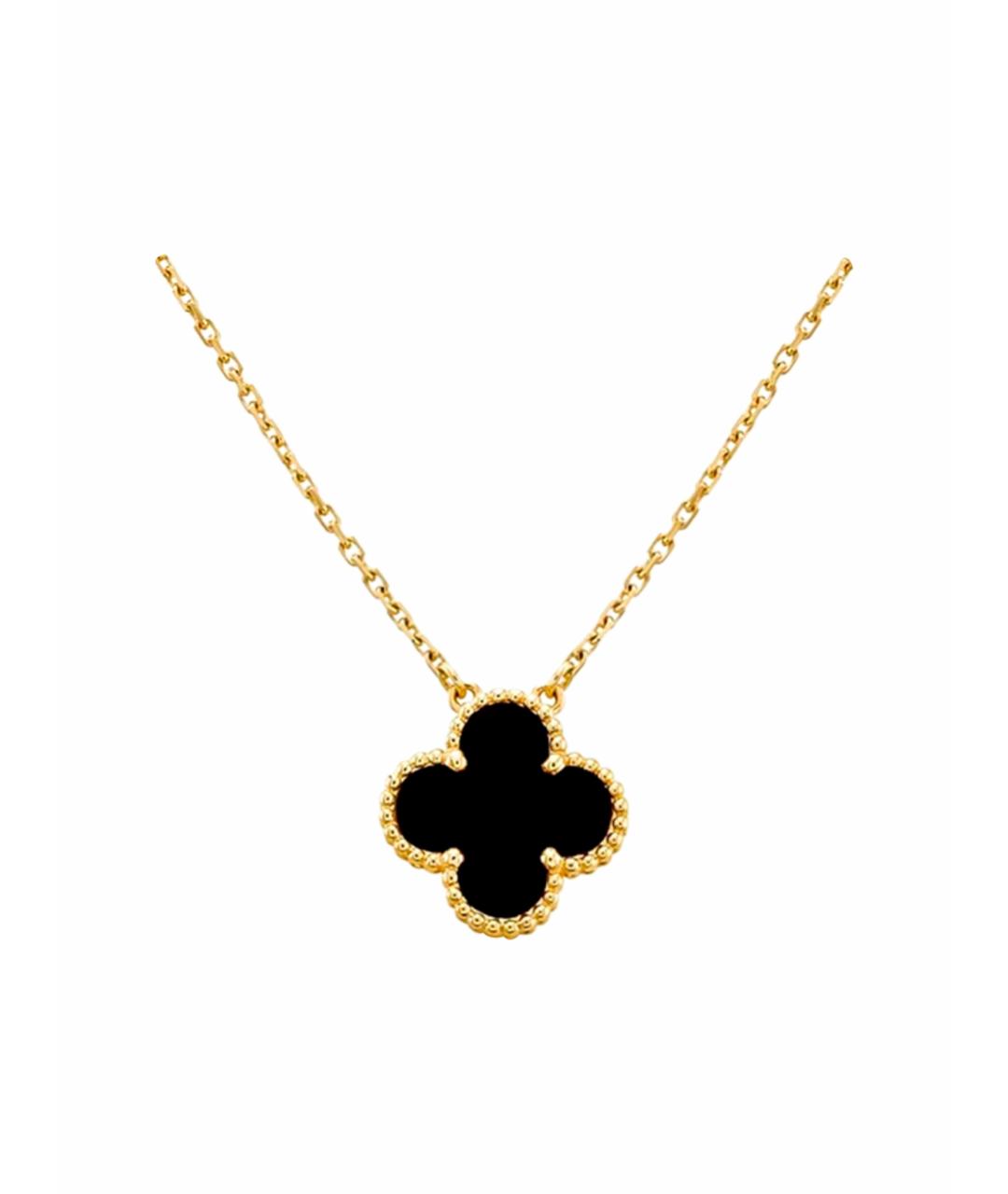 VAN CLEEF & ARPELS Черная подвеска из желтого золота, фото 1