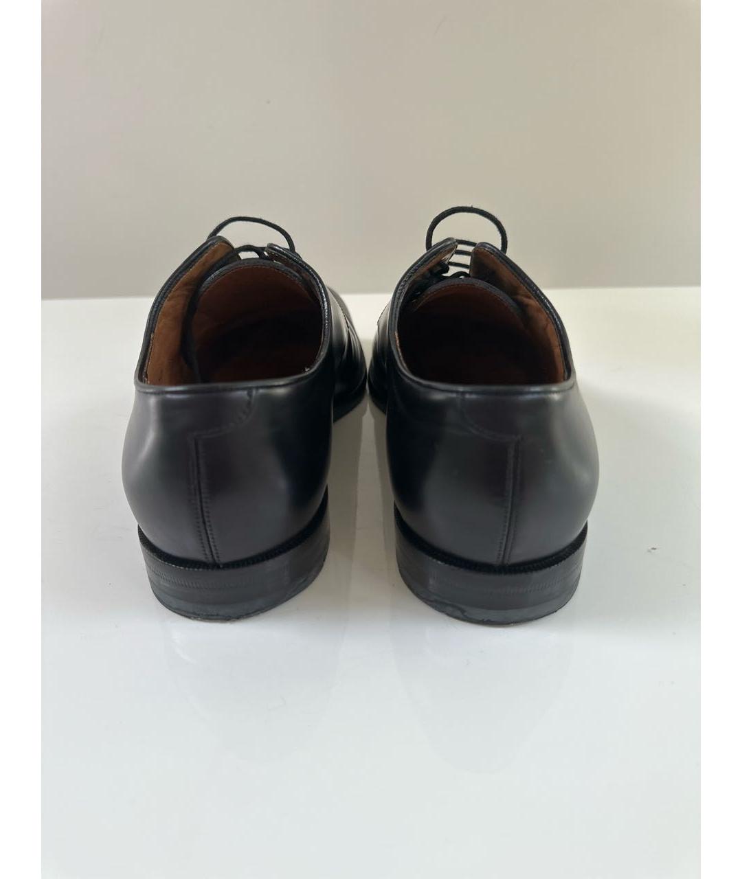 GUCCI Черные кожаные брогги и оксфорды, фото 4