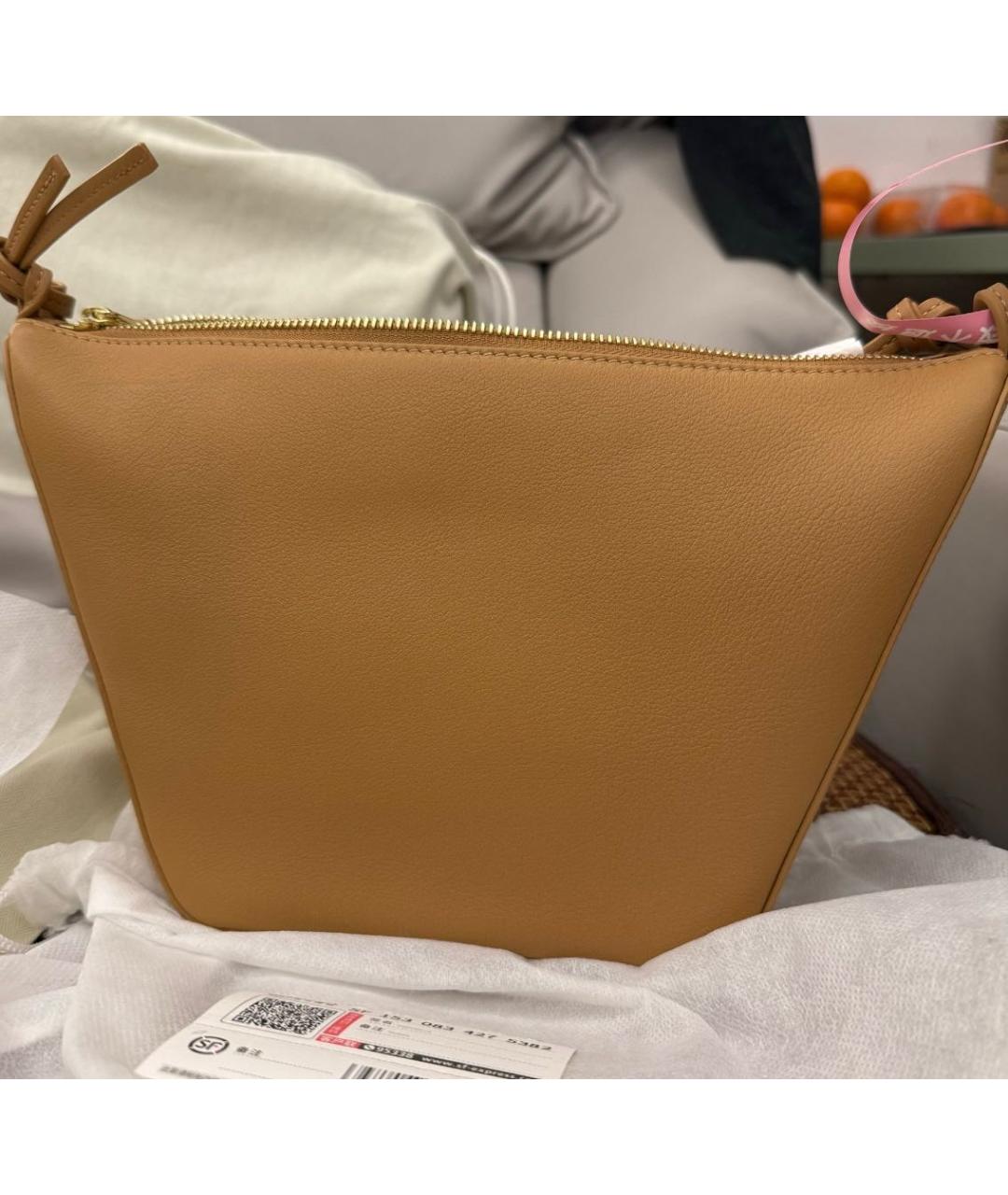 LOEWE Оранжевая кожаная сумка через плечо, фото 4