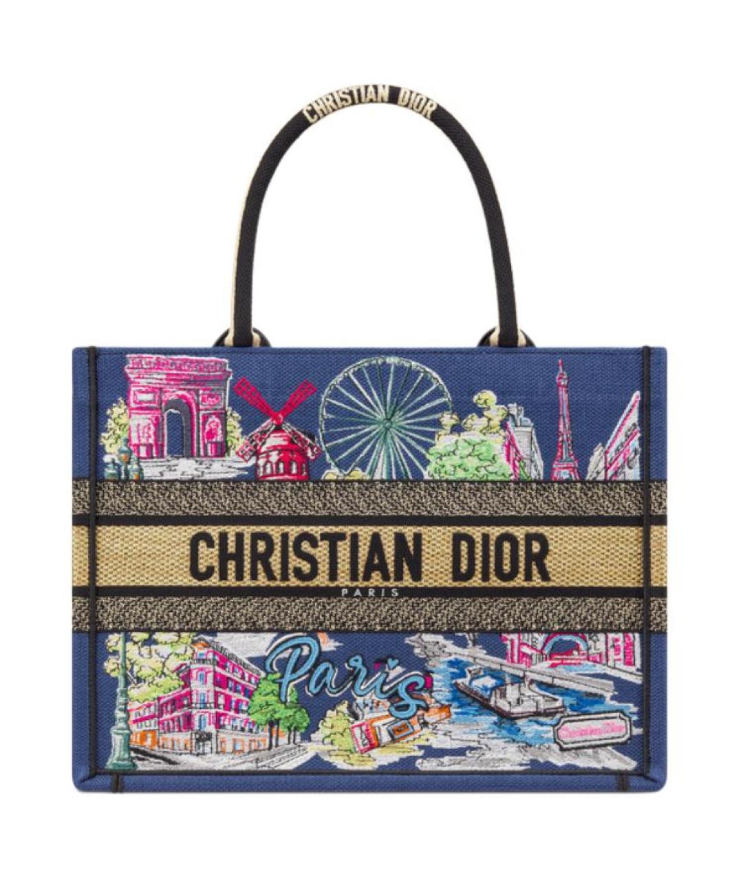 CHRISTIAN DIOR Синяя сумка с короткими ручками, фото 1