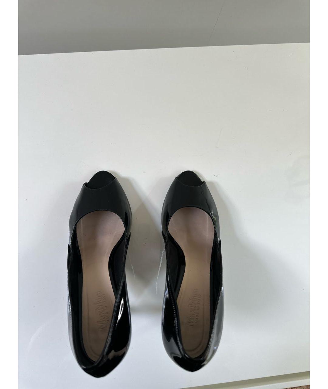 MAX MARA Черные туфли из лакированной кожи, фото 3