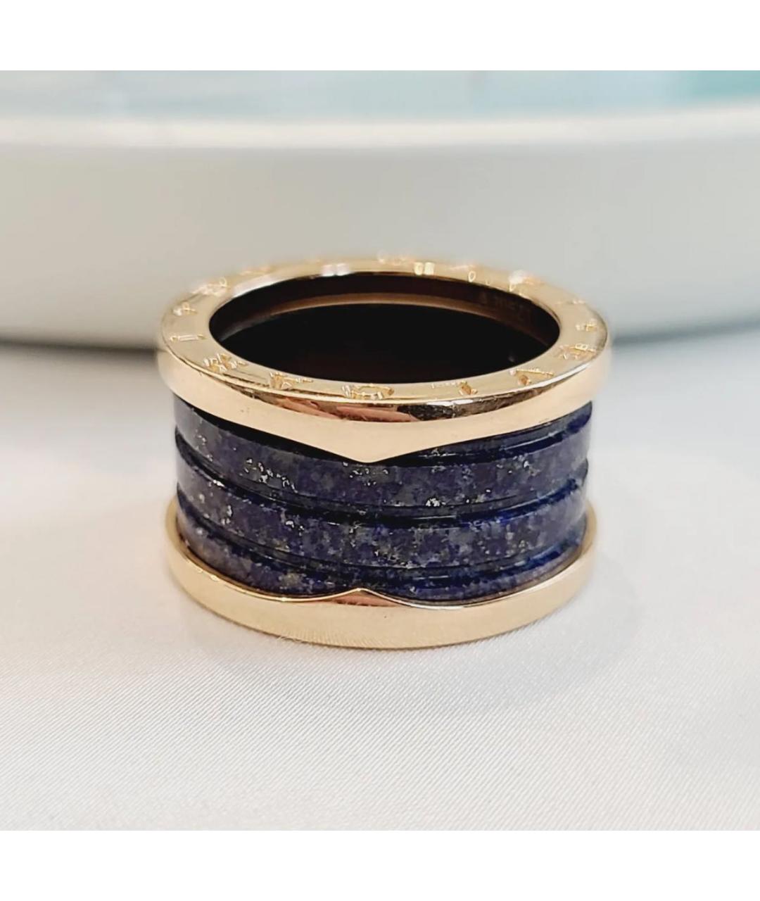BVLGARI Темно-синее кольцо из розового золота, фото 2