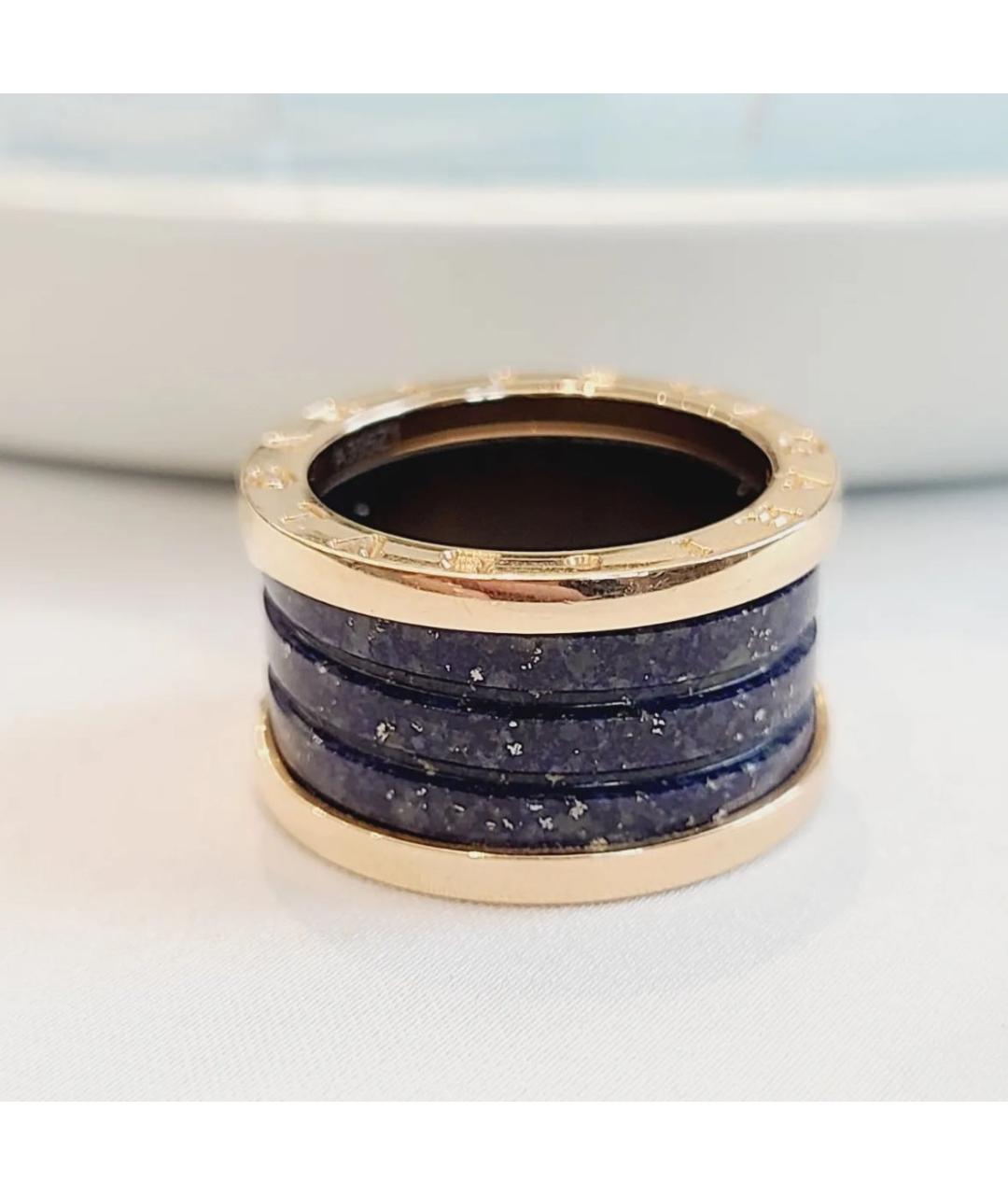 BVLGARI Темно-синее кольцо из розового золота, фото 3