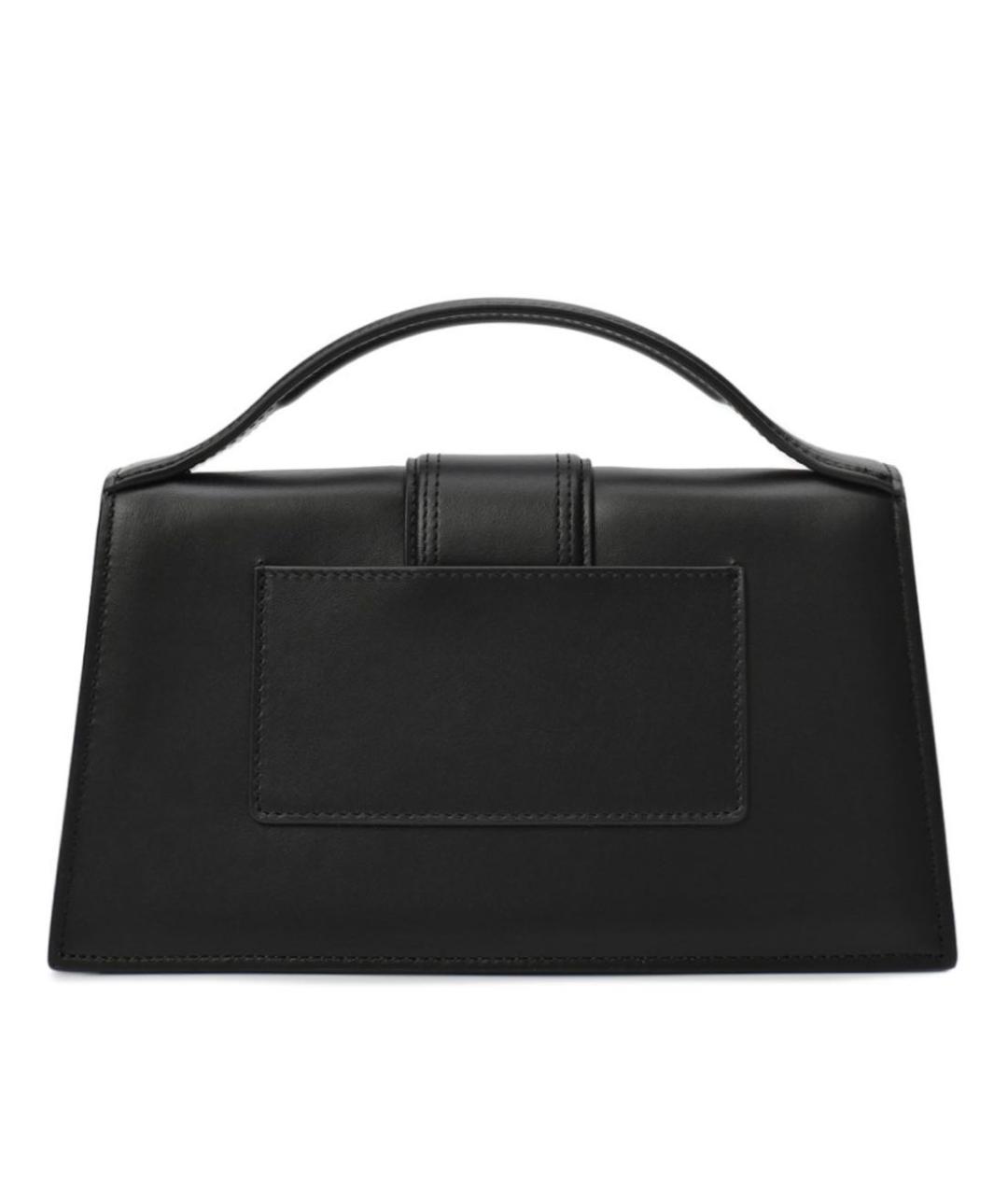 JACQUEMUS Черная кожаная сумка через плечо, фото 4