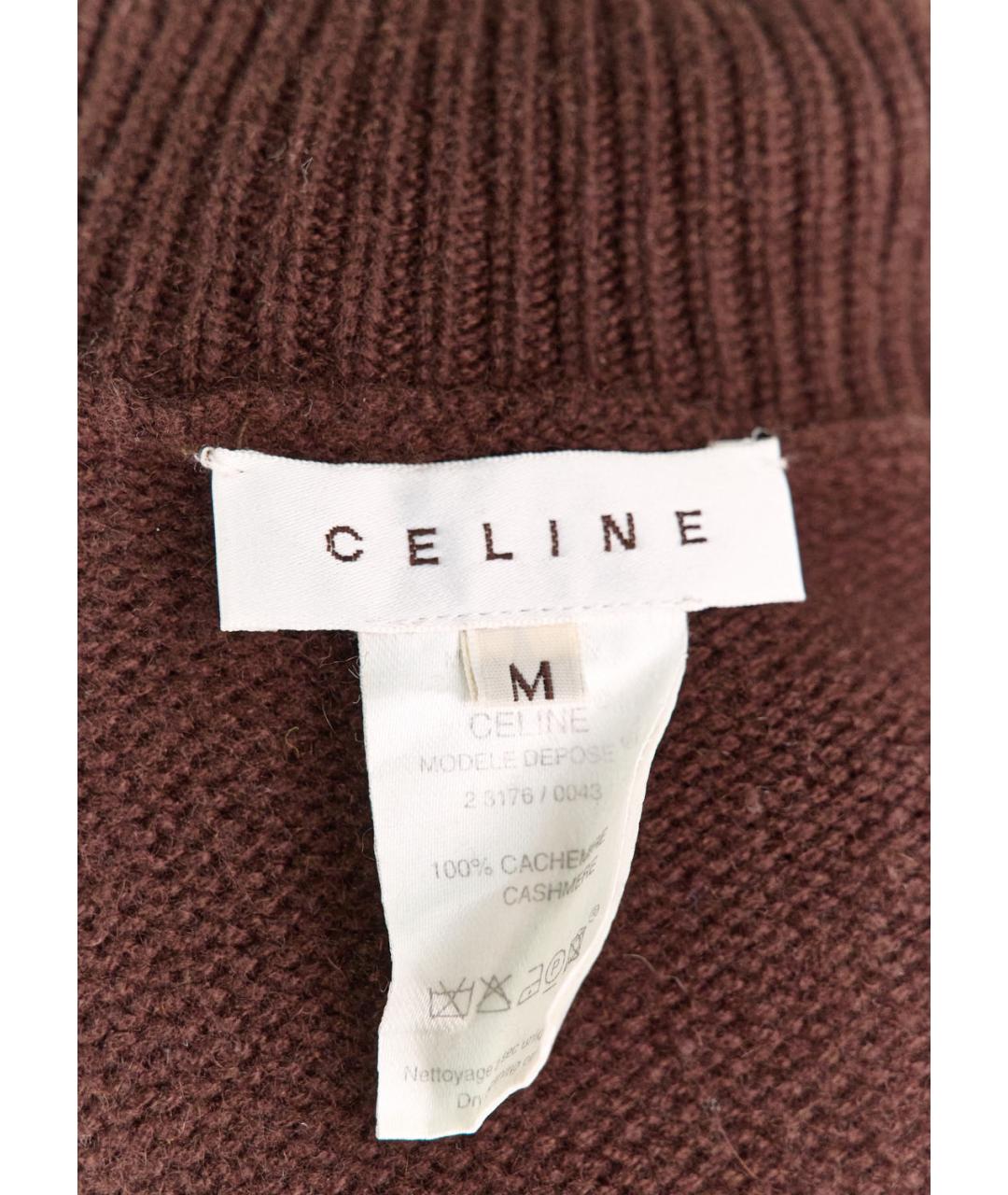 CELINE Коричневый кашемировый джемпер / свитер, фото 5