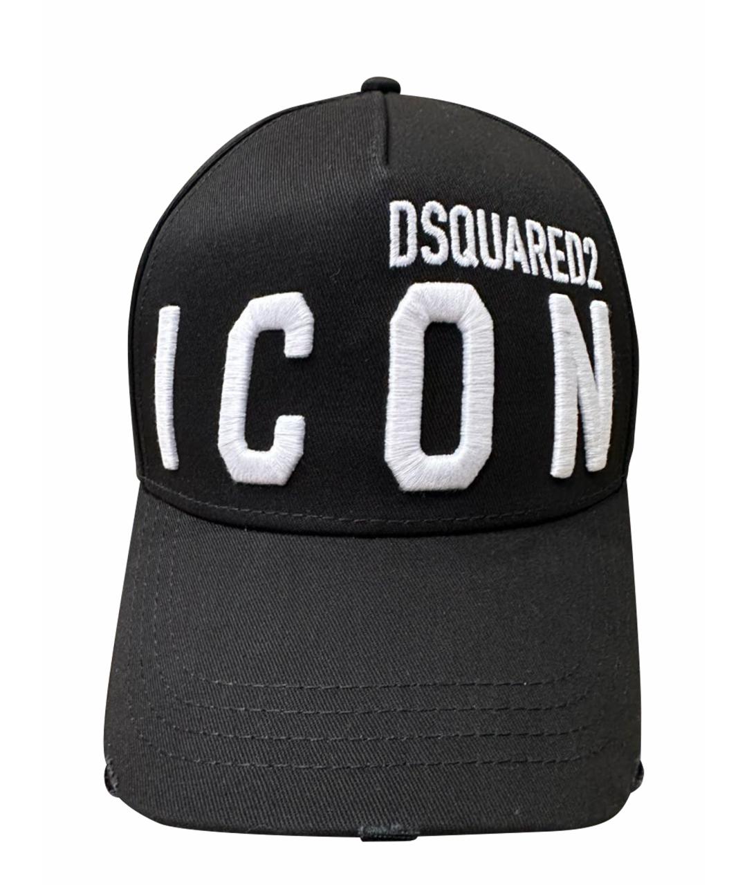 DSQUARED2 Черная хлопковая кепка/бейсболка, фото 1