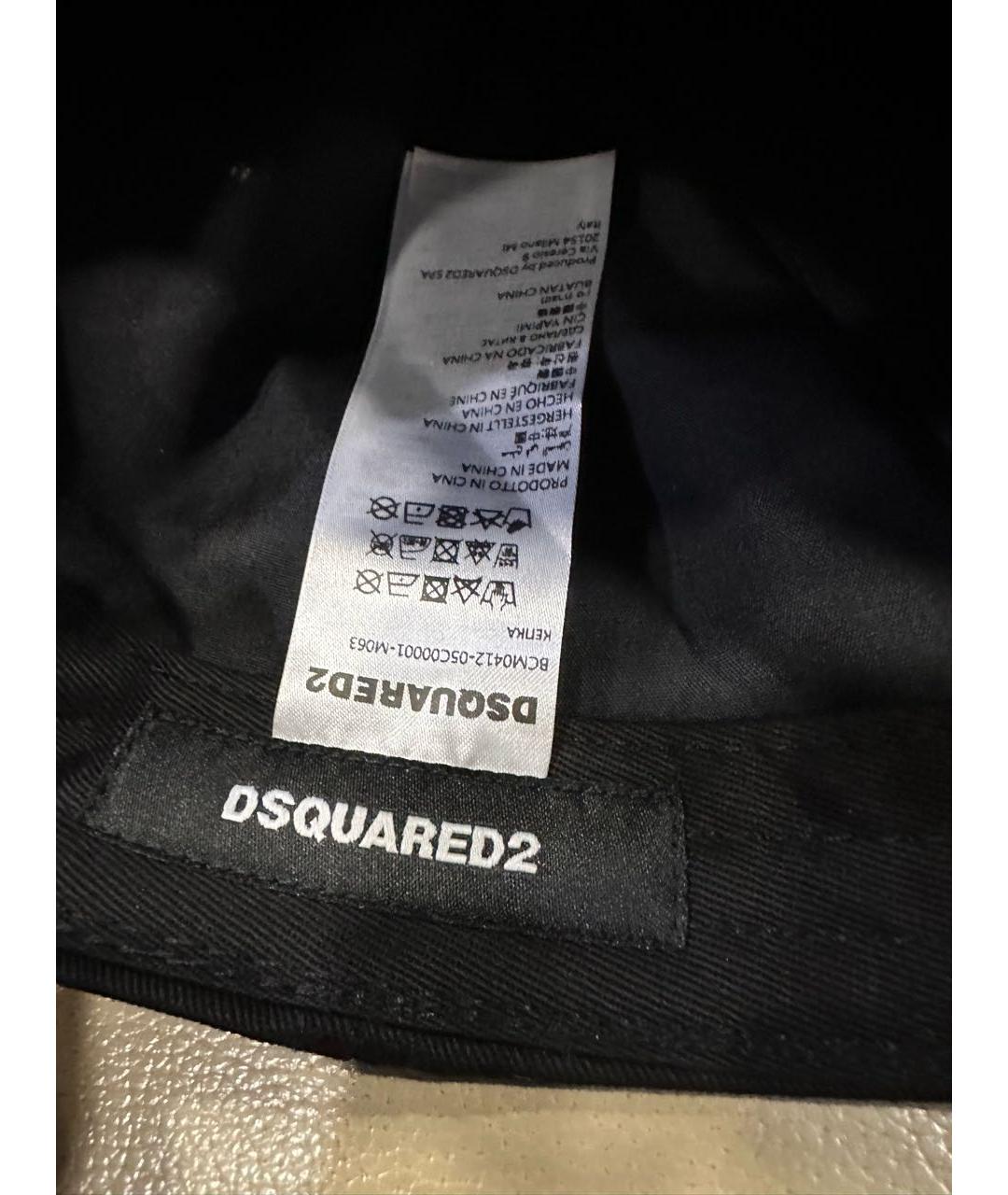 DSQUARED2 Черная хлопковая кепка/бейсболка, фото 4