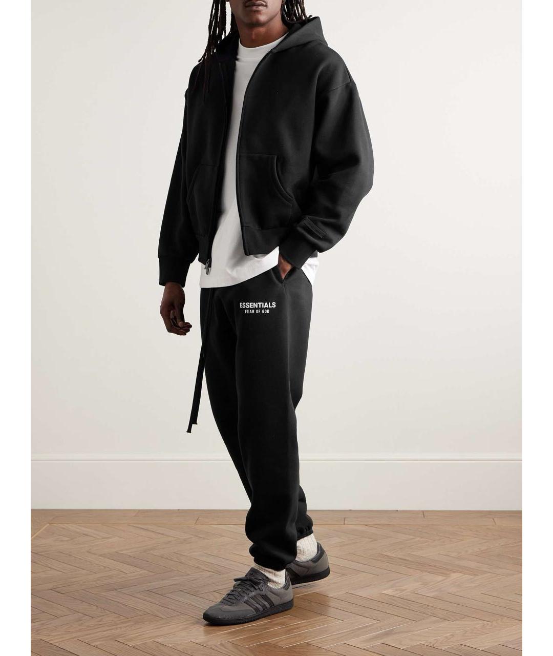 FEAR OF GOD ESSENTIALS Черные хлопковые повседневные брюки, фото 4