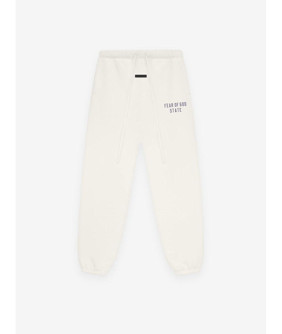 FEAR OF GOD ESSENTIALS Белые хлопковые повседневные брюки, фото 7