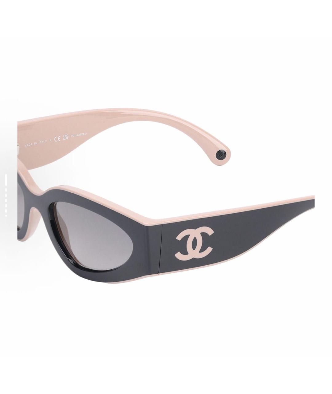 CHANEL Черные пластиковые солнцезащитные очки, фото 4