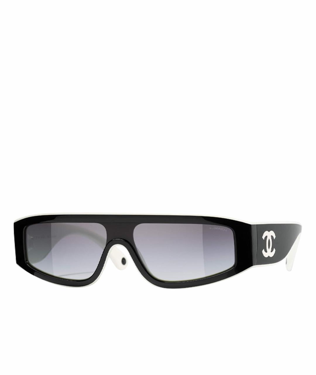CHANEL Черные пластиковые солнцезащитные очки, фото 1