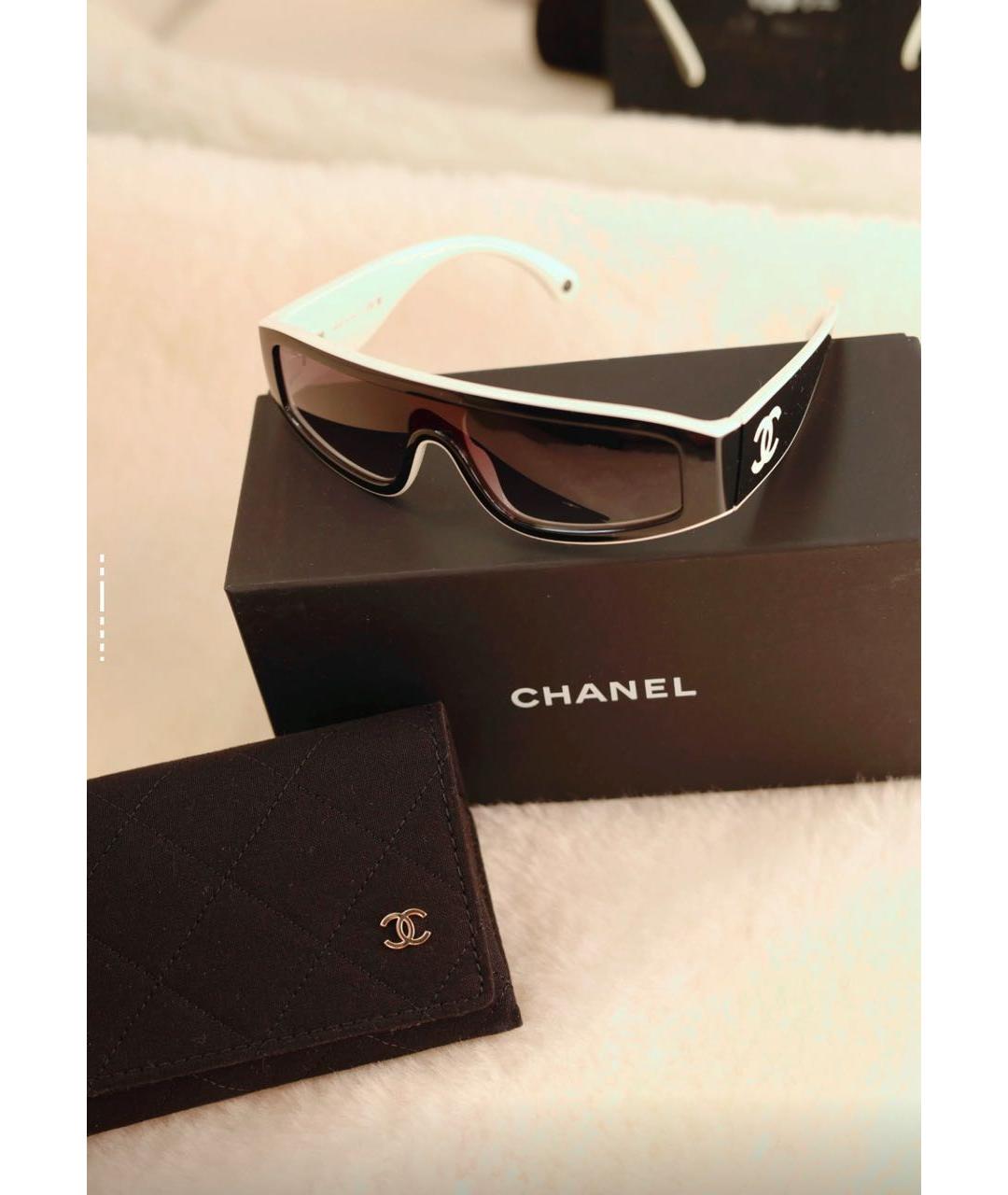 CHANEL Черные пластиковые солнцезащитные очки, фото 5