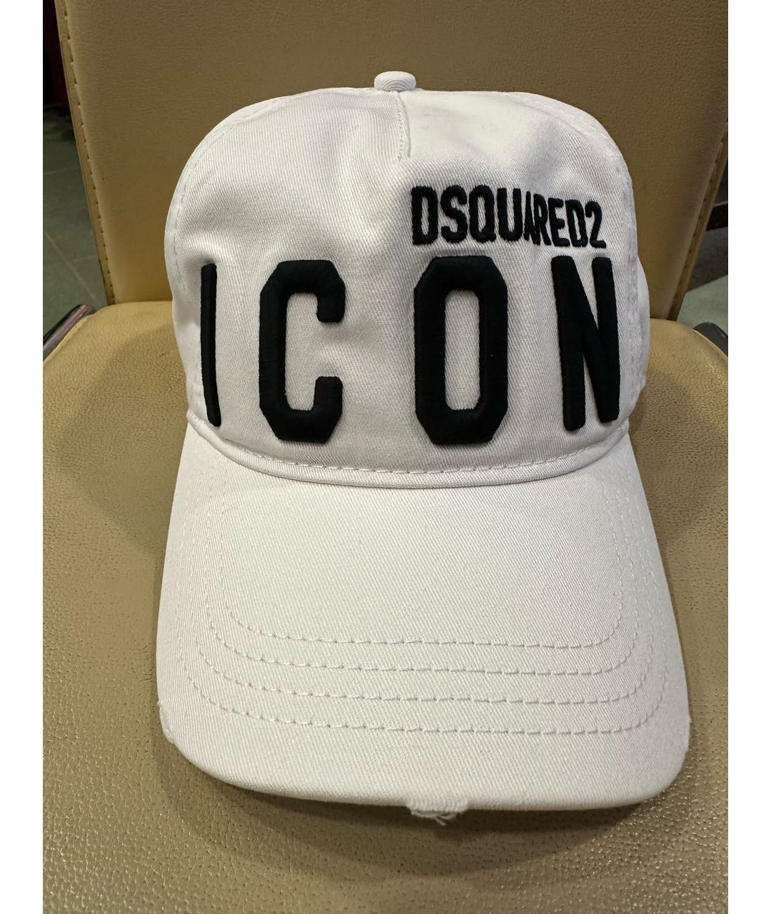 DSQUARED2 Белая хлопковая кепка/бейсболка, фото 2