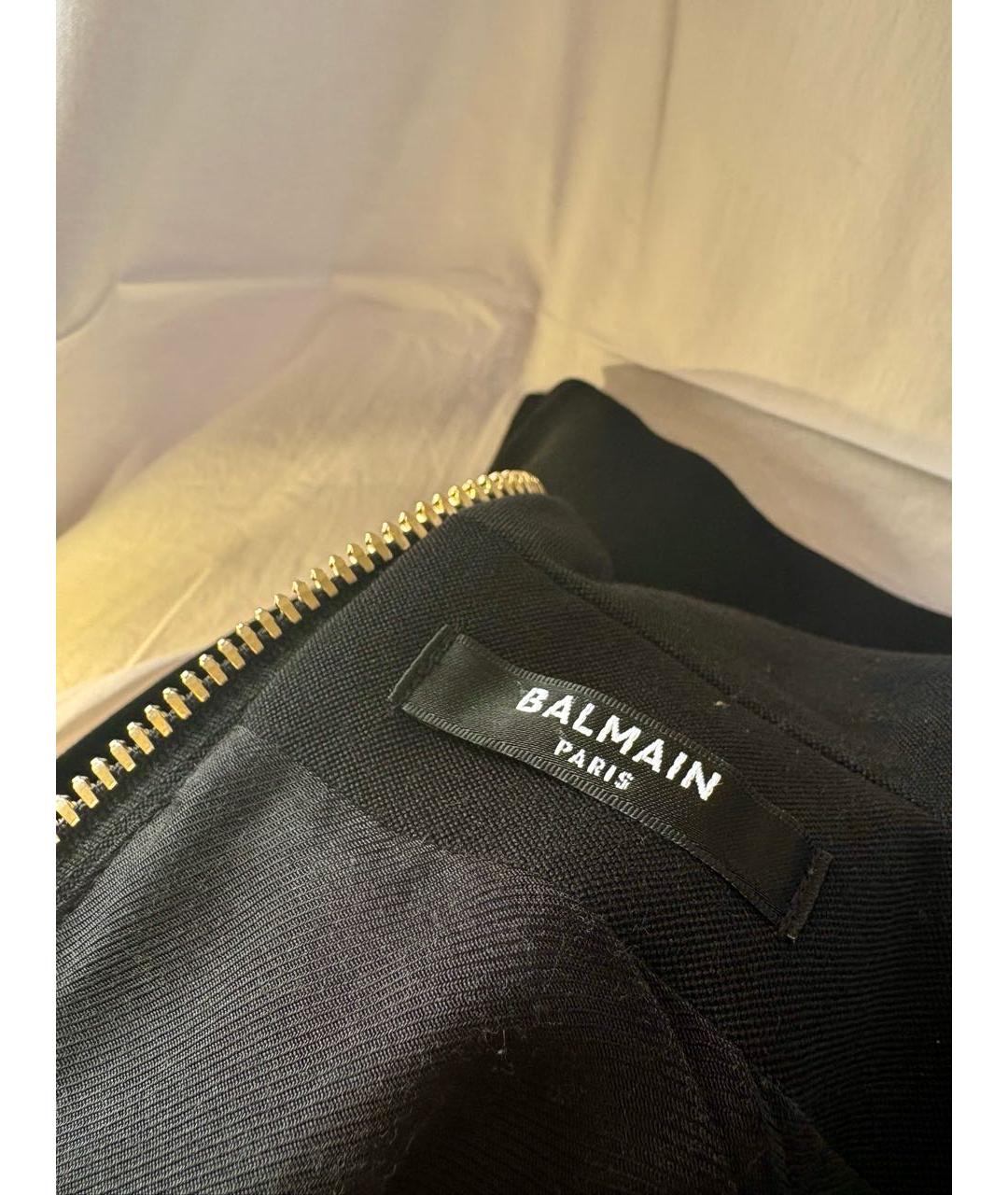 BALMAIN Черное шерстяное повседневное платье, фото 3